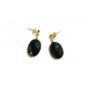 Black Faceted Jet Drop Earrings